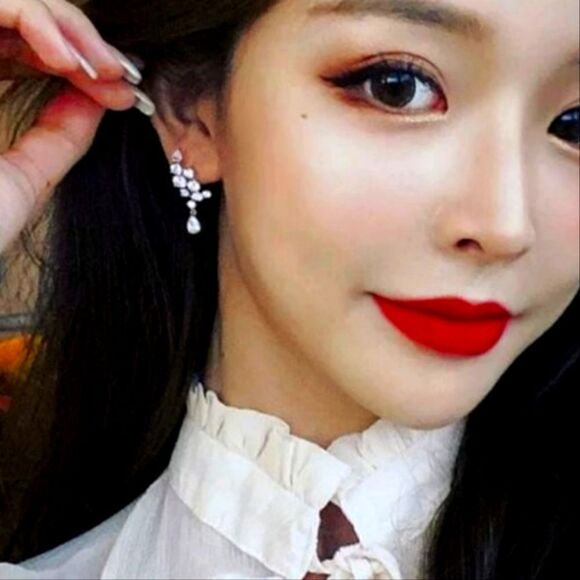 Clear White 1.20 Ct. Diamond Stud Back Earrings 14K White Gold on 925 Silver - Picture 5 of 6